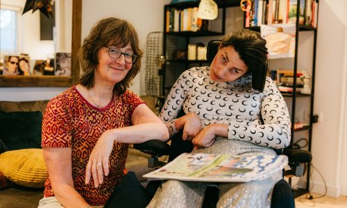 Margarit schrijft Jodokus met haar ogen